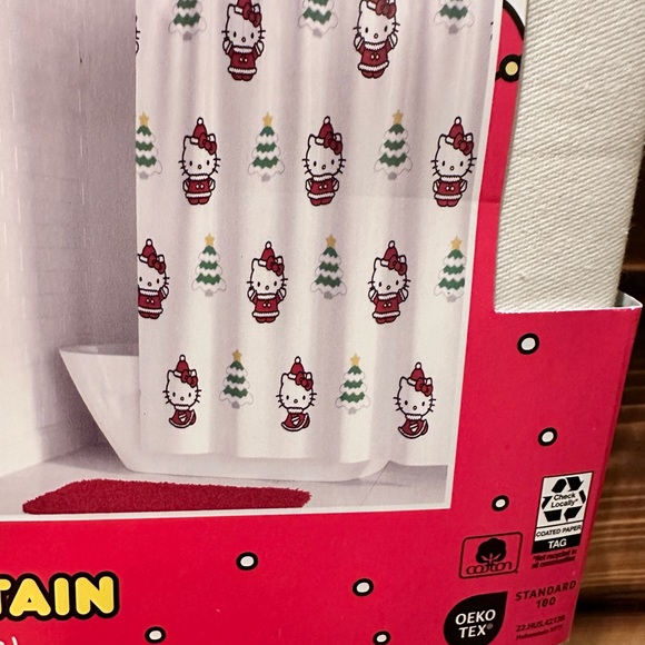 Hello Kitty Christmas Shower Curtain - Picture 2 of 3